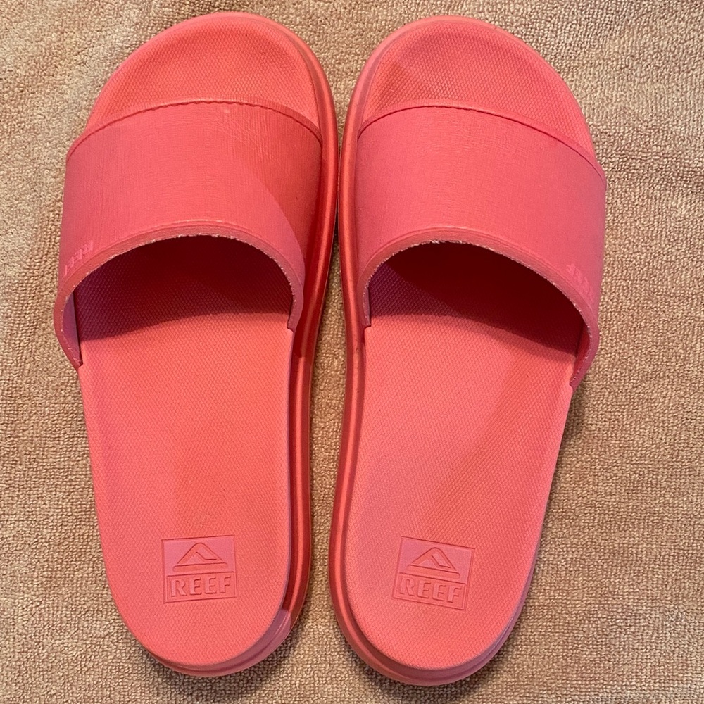Reef Women's Slide Sandals in Coral Pink